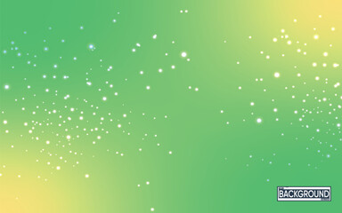 Sparkling Green and Yellow Gradient Background with Ethereal Particles