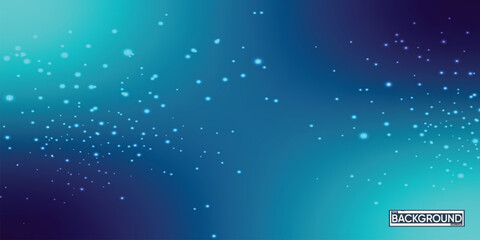 Abstract Blue Gradient Background with Sparkling Particles