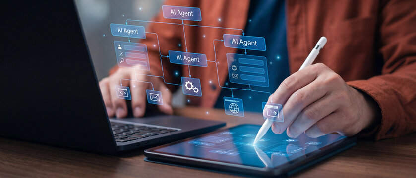 workflow Ai automation concept artificial intelligence software with concept, training, ai, automation, workflow, work, flow