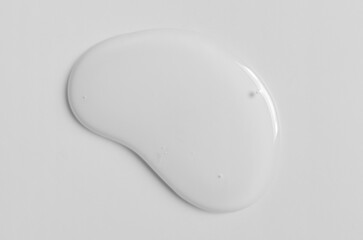 Transparent cosmetic product. Face serum or cleanser gel or body moisturizing gel.