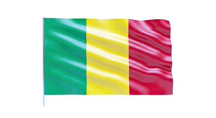 Obraz premium Waving flag of Guinea on a white background