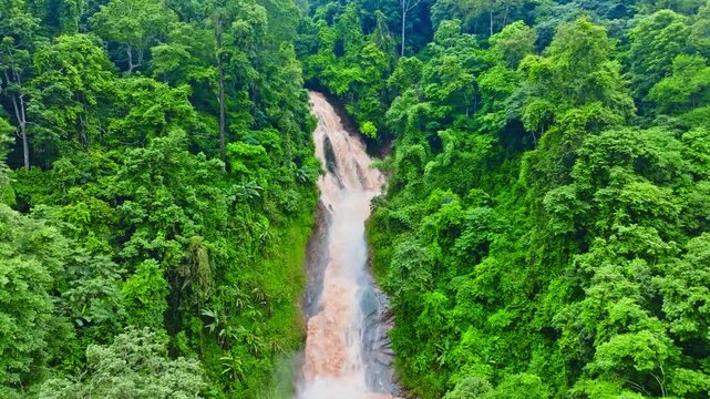 Likang Waterfall Ximeng Puer Yunnan 4K Aerial