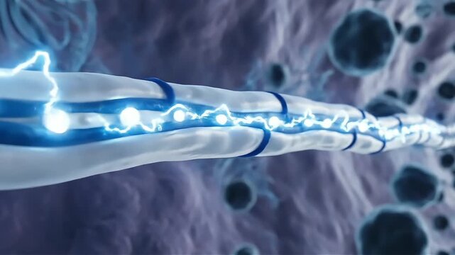 Detailed medical illustration showcasing a neuron cell with synaptic connections and neurotransmitters ideal for scientific publications pharmaceutical marketing and educational resources