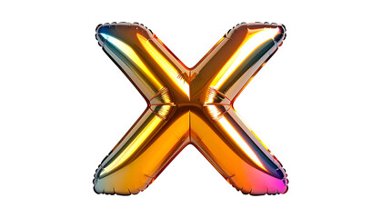 Fototapeta premium Inflated foil balloon letter “X”