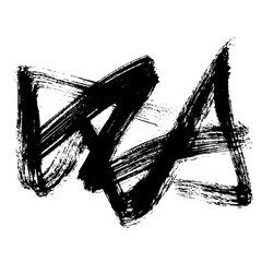 Random Free Hand Abstract Brush Hand Drawing. Vector Illustration