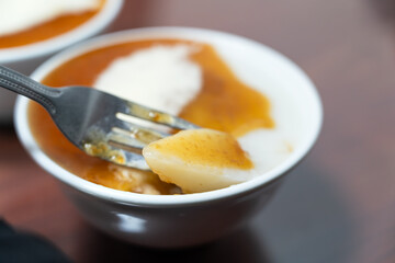 Taiwanese savory rice pudding Wa gui.