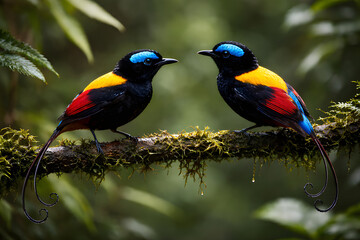 Obraz premium Wilson’s Bird-of-Paradise / Diphyllodes respublica