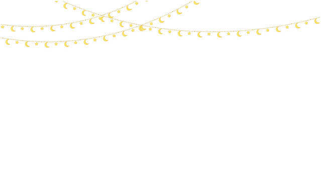 hanging light bulbs decoration. Muslim holidays garland