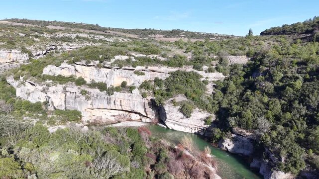 Gorges de la Cesse entre minerve et La Caunette dans l'h&eacute;rault en janvier 2026