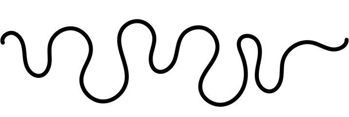 Long curvy lines weave through abstract tangles. Flowing squiggles and thin cables create seamless patterns with wavy loops, spirals, and decorative doodle elements. Vector illustration.