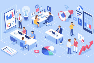 Fototapeta premium Office Work and People