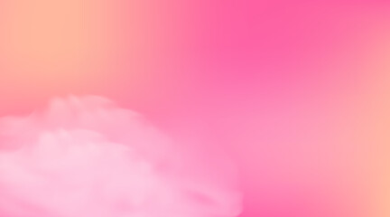 Fototapeta premium Pastel sunrise sky featuring soft pink clouds and gentle golden rays, ideal for peaceful morning scenes, nature backdrops, and atmospheric illustrations. Vector illustration.