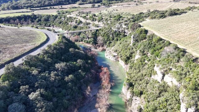 Gorges de la Cesse entre minerve et La Caunette dans l'h&eacute;rault en janvier 2026