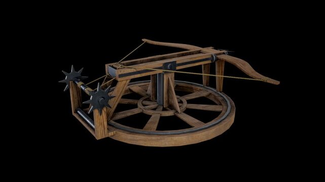 Ballista War Engine - Realistic 3D Model of a Wooden and Metal Siege Weapon from Classical Antiquity
