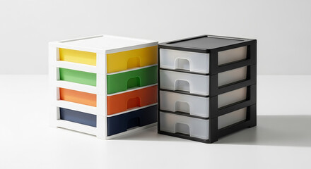 Compact Desktop Drawer Units for Stationary and Small Item Storage
