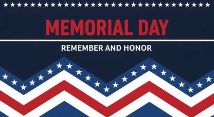 Naklejka premium Memorial day tribute honoring fallen heroes and american patriots