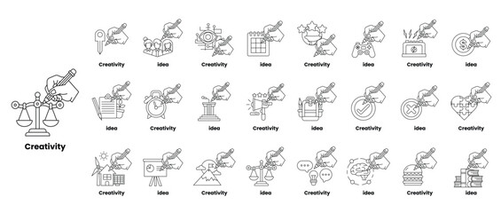 Obraz premium Creativity is a concept that is often associated with the arts and innovation