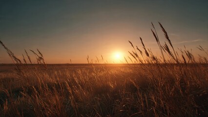 Fototapeta premium Golden Sunset Field