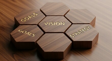 Fototapeta premium Vision Goals Strategy Business Planning Concept