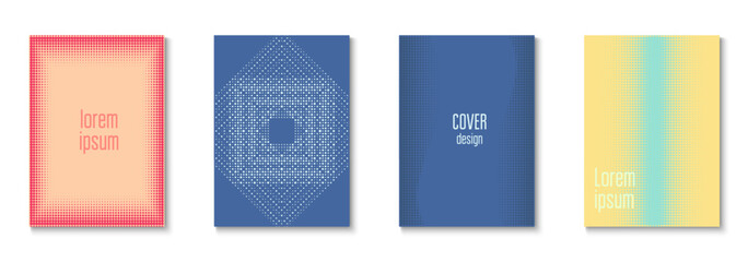 Graphic Background Set. Summer Concept With Minimal Art. Flat Invitation With Geometric Frame. Wave Flyer. Minimalist Dot Pattern. Geometric Abstract Cover. Trendy Graphic Background