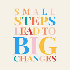 Fototapeta premium Motivational quote with colourful typography design 