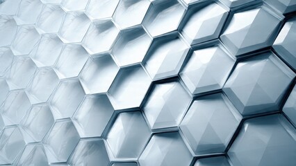 Modern Hexagonal Pattern in Blue Tone