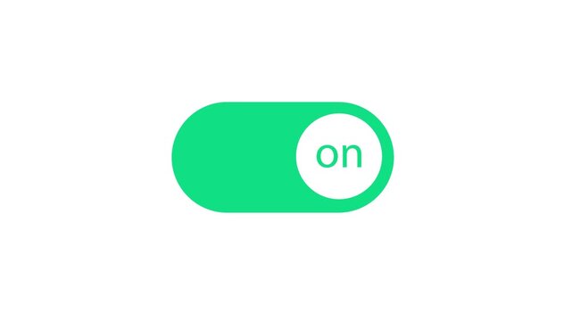 On and off switch button animation video
