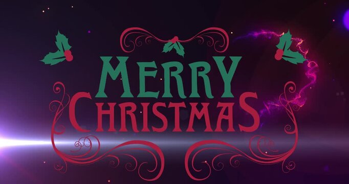Animation of good vibes text over colorful graphics and shapes