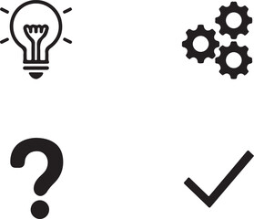 Two large solid black circles are positioned on a stark white background