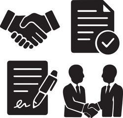 Abstract geometric design featuring a black shape on a stark white background