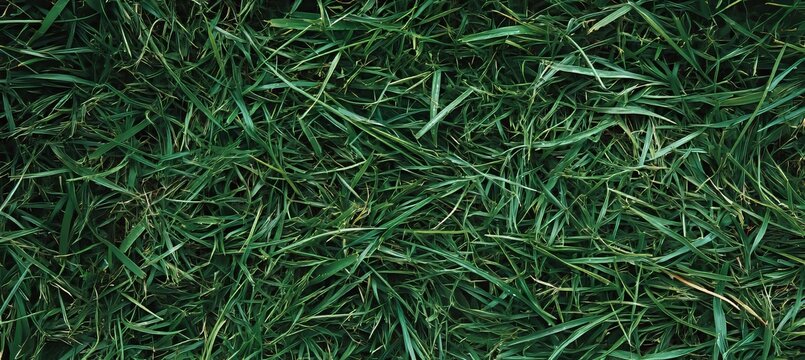 Vibrant Lush Spring Meadow A Natural Botanical Carpet of Green Blades of Fescue and Zoysia Grass