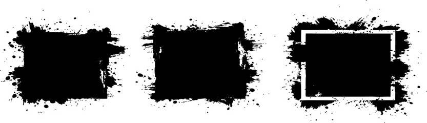 Obraz premium Abstract Artistic Square Frames: Graphic elements with rough edges, offering a dynamic and contemporary aesthetic. Ideal for creative projects, they infuse a touch of modern art into designs.