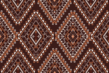 Vintage Native Geometric Abstract Ethnic Pattern.
