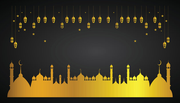 vector image of a cool and beautiful Ramdan Kareem logo for the Islamic holiday