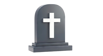 Fototapeta premium Tombstone with Christian Cross