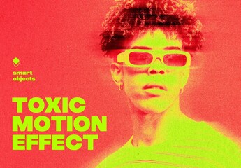 Toxic Motion Photo Effect Mockup