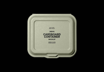 Cardboard Food Container Mockup