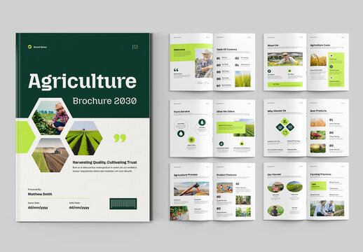 Agriculture Brochure Template Layout