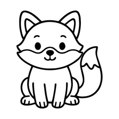 Fototapeta premium Fox Coloring Pages – Clean Vector Coloring Pages for Kids and Adults