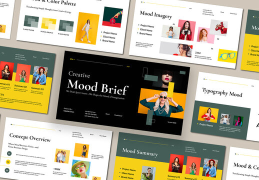 Mood Brief Presentation Template Layout