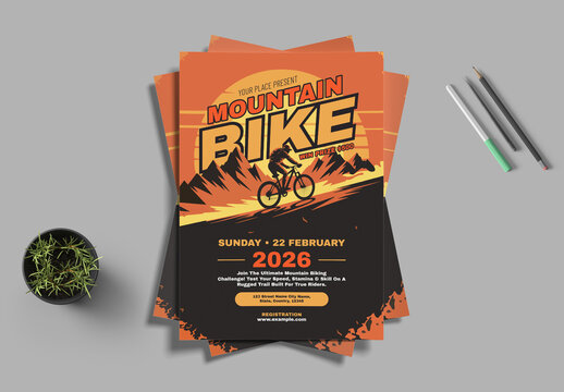Mountain Bike Event Flyer Template