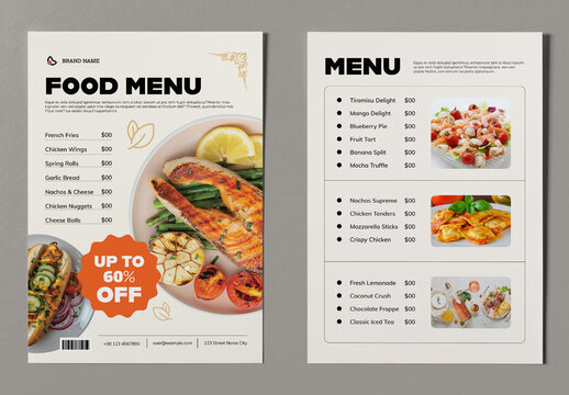 Restaurant Food Menu Template