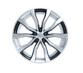 Obraz premium A polished, multi-spoke wheel with a dark background