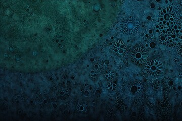 Abstract, dark, textured surface with organic, circular patterns