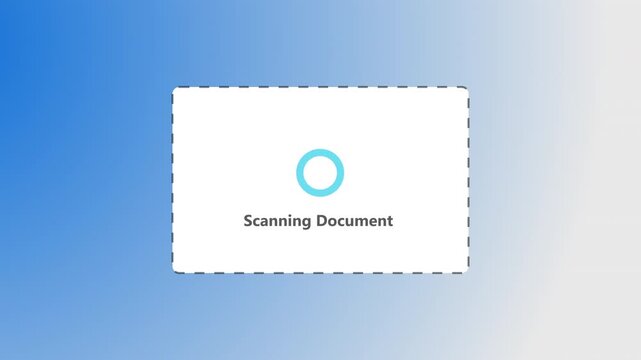 OCR Document Scanning and Data Extraction Animation Showing Automated Text Recognition, Digitization and Smart Data Processing for AI Document Management Systems