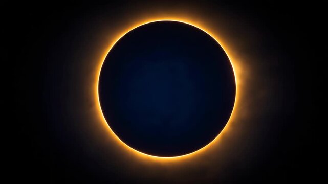 Ring of Fire solar eclipse with glowing corona surrounding dark moon