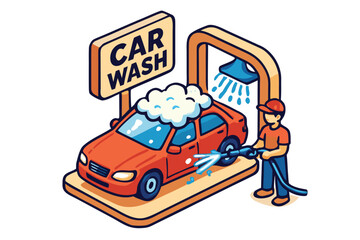 Fototapeta premium Sparkle Shine Car Wash, Ultimate Auto Clean Experience