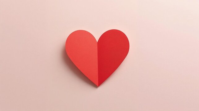 Red hears background, paper cut romantic concept, top view. Beautiful cute hearts flat lay composition. Valentines Day greeting card concept. Mothers Day anniversary design