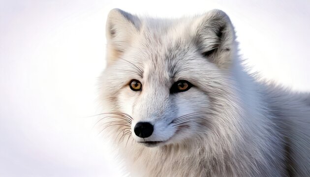 Arctic Fox Portrait - A Study in Winter White.