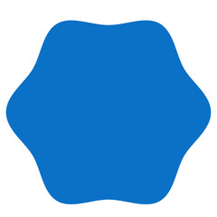 Blue Wavy Organic Shape